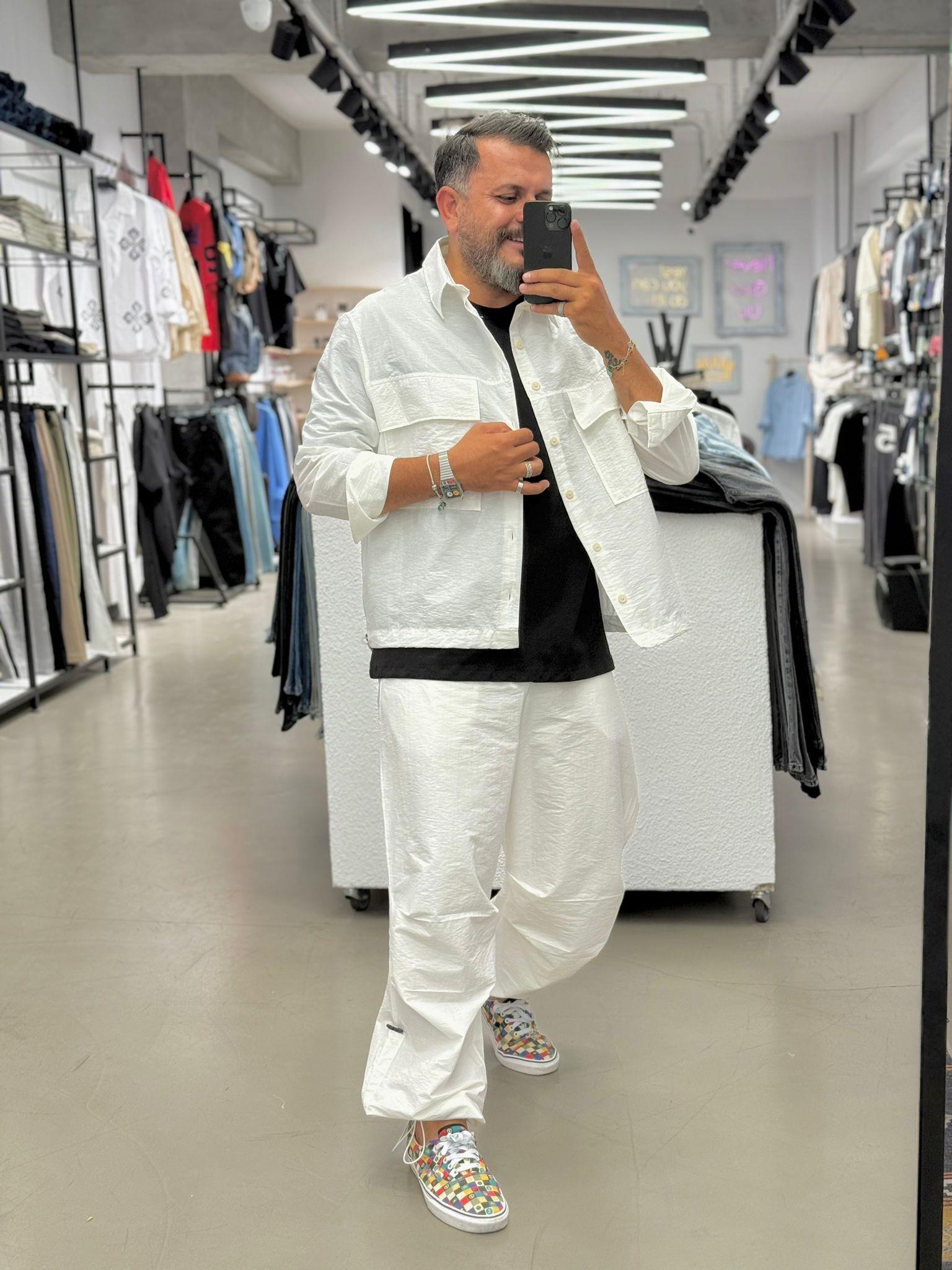 Paraşüt Takım Baggy Pantolon Cepli Ceket