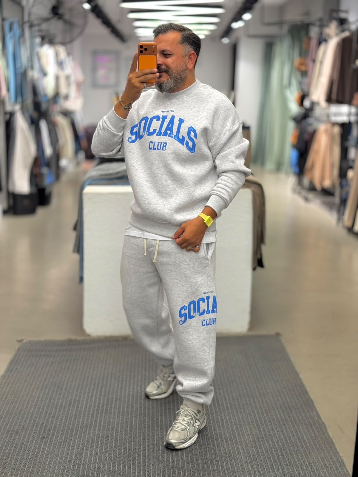 Socials 3 İplik Şardonlu Eşofman Takım Gri