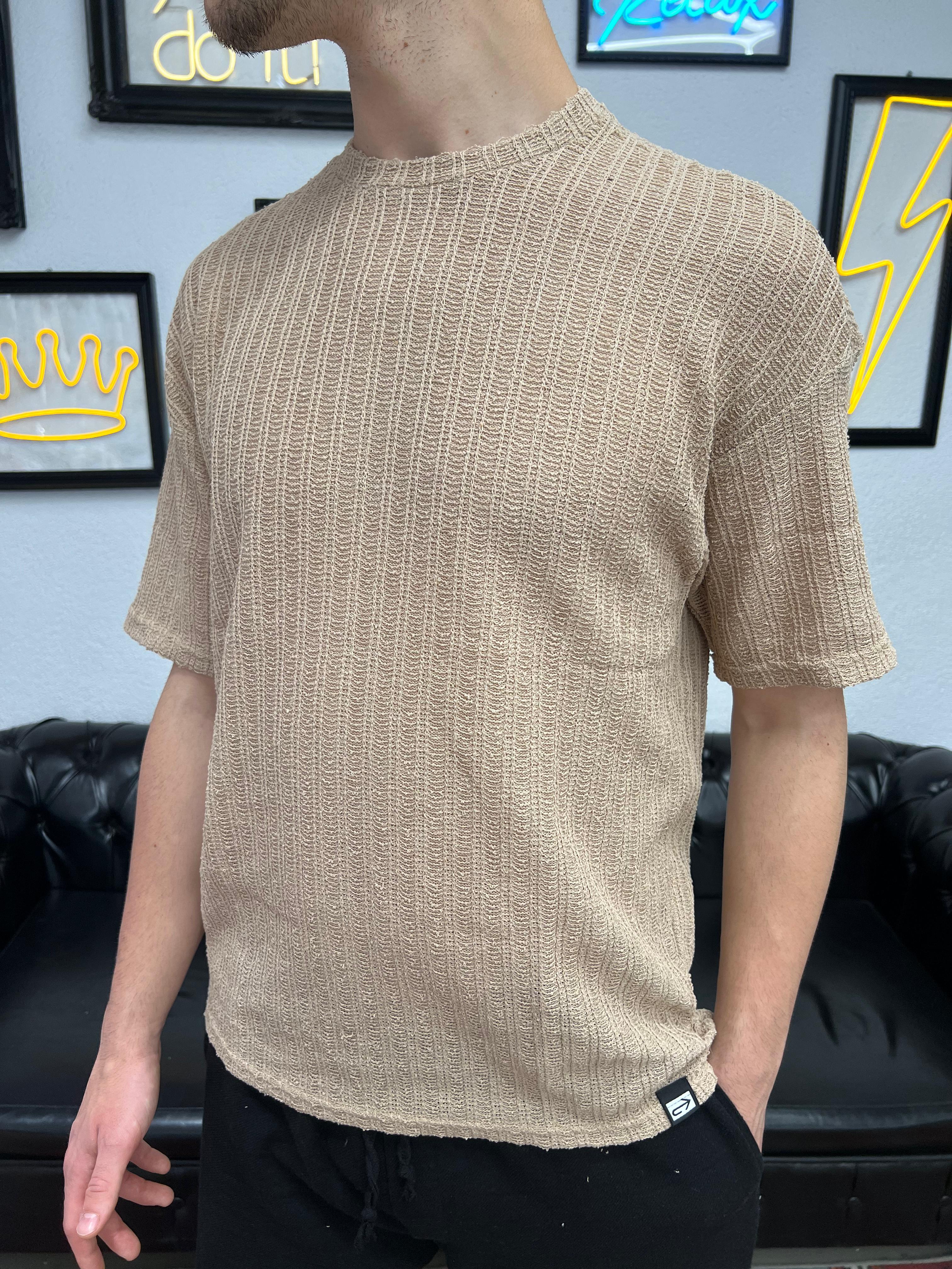 Triko Basic T-Shirt Krem