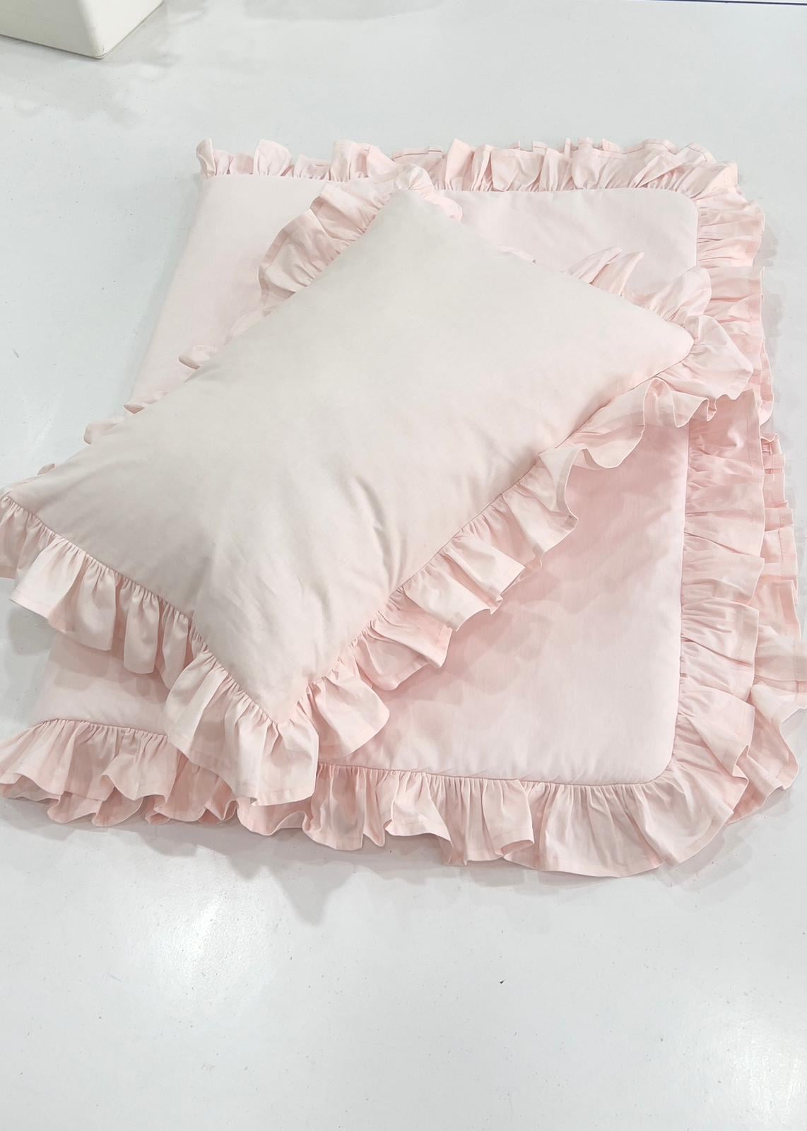 Beşik Yatak Örtüsü Pembe