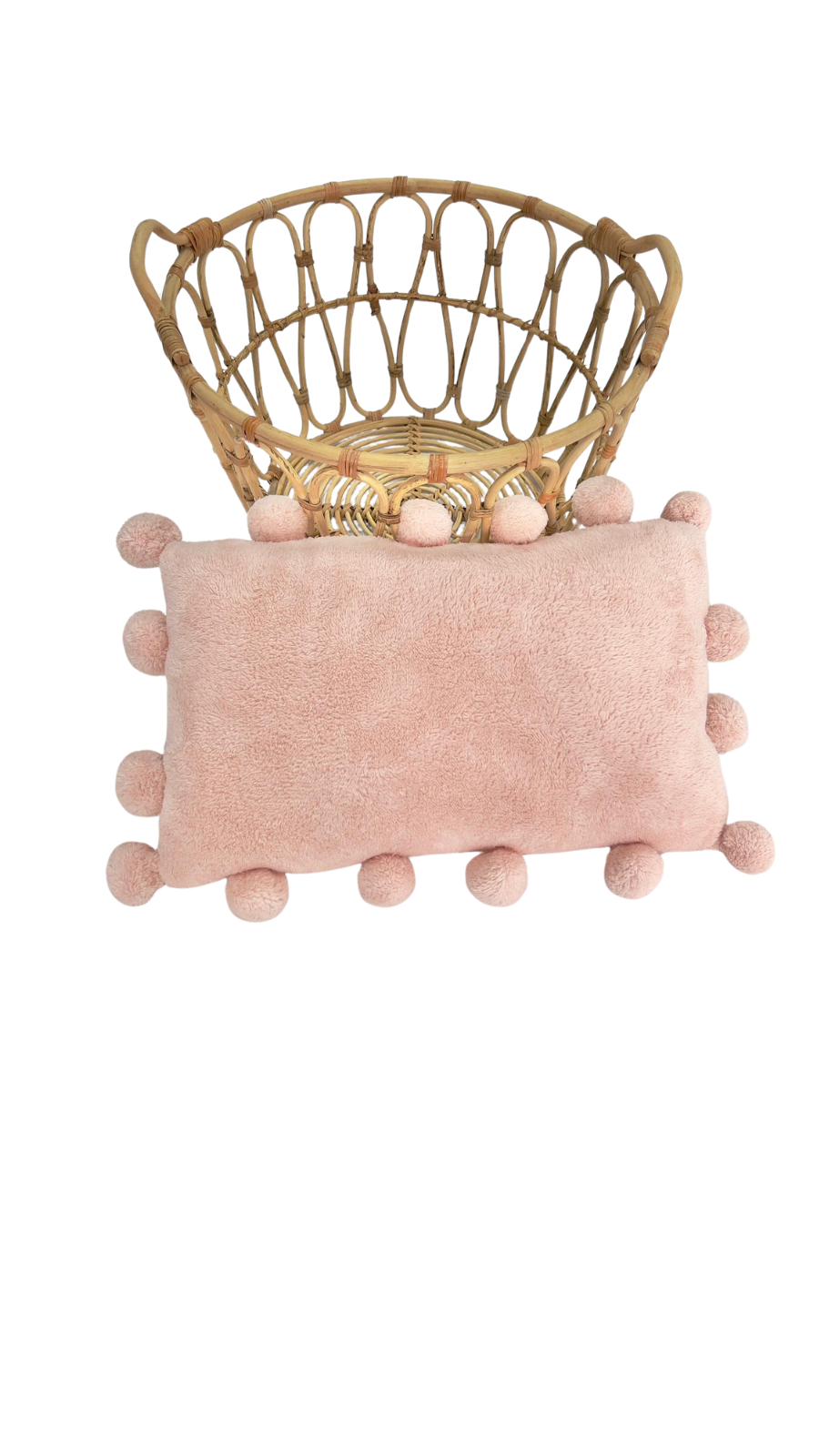 Pembe Ponponlu Yastık