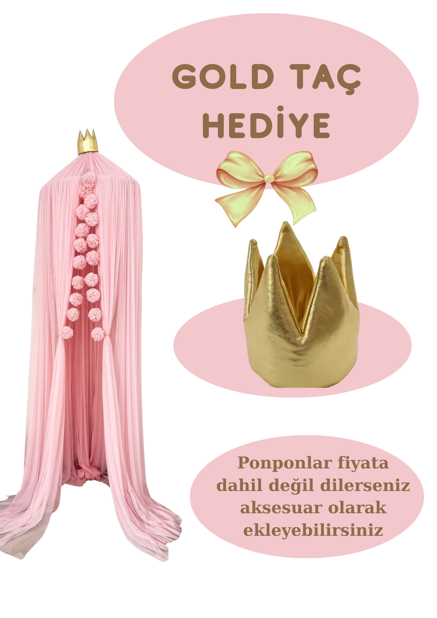 Pembe Tül Cibinlik 