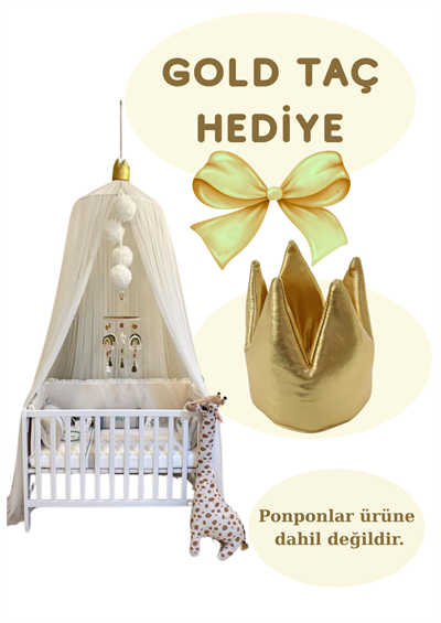 EkruTül Cibinlik Yoğun Pileli