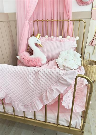 Tek Kişilik Waffle Pike Takımı Pembe