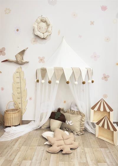 Tente Bej- Ekru Ponponlu 