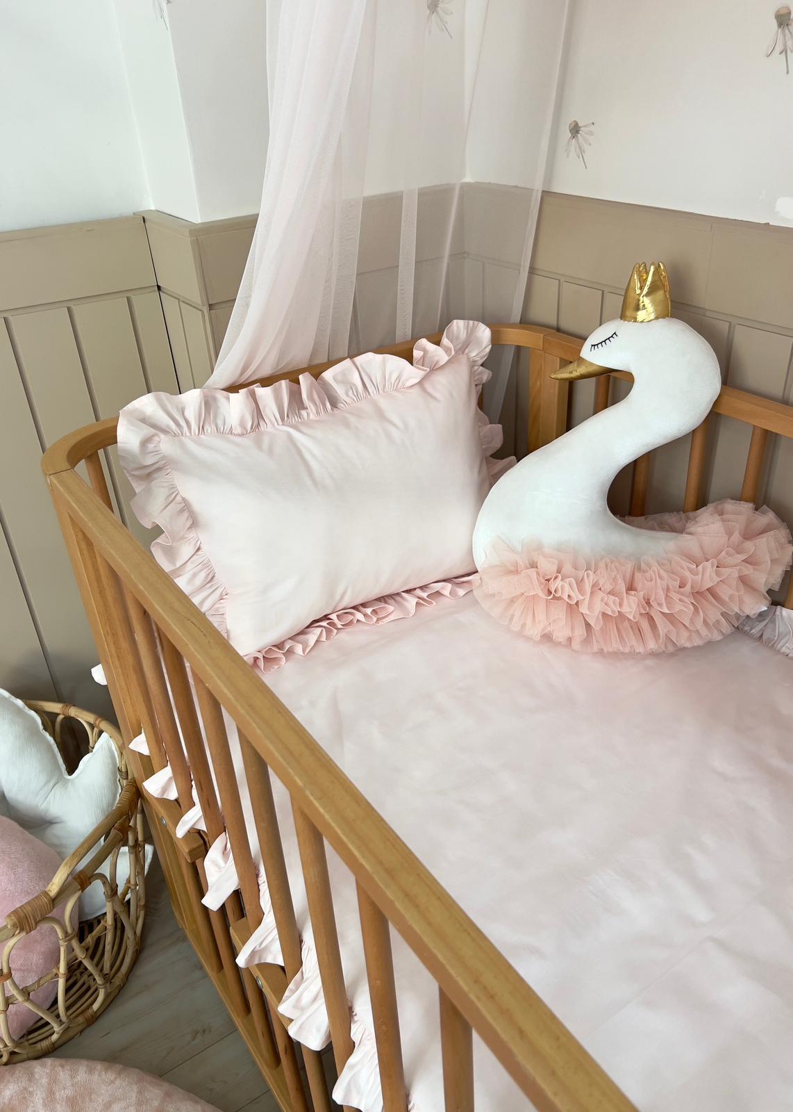 Beşik Yatak Örtüsü Pembe