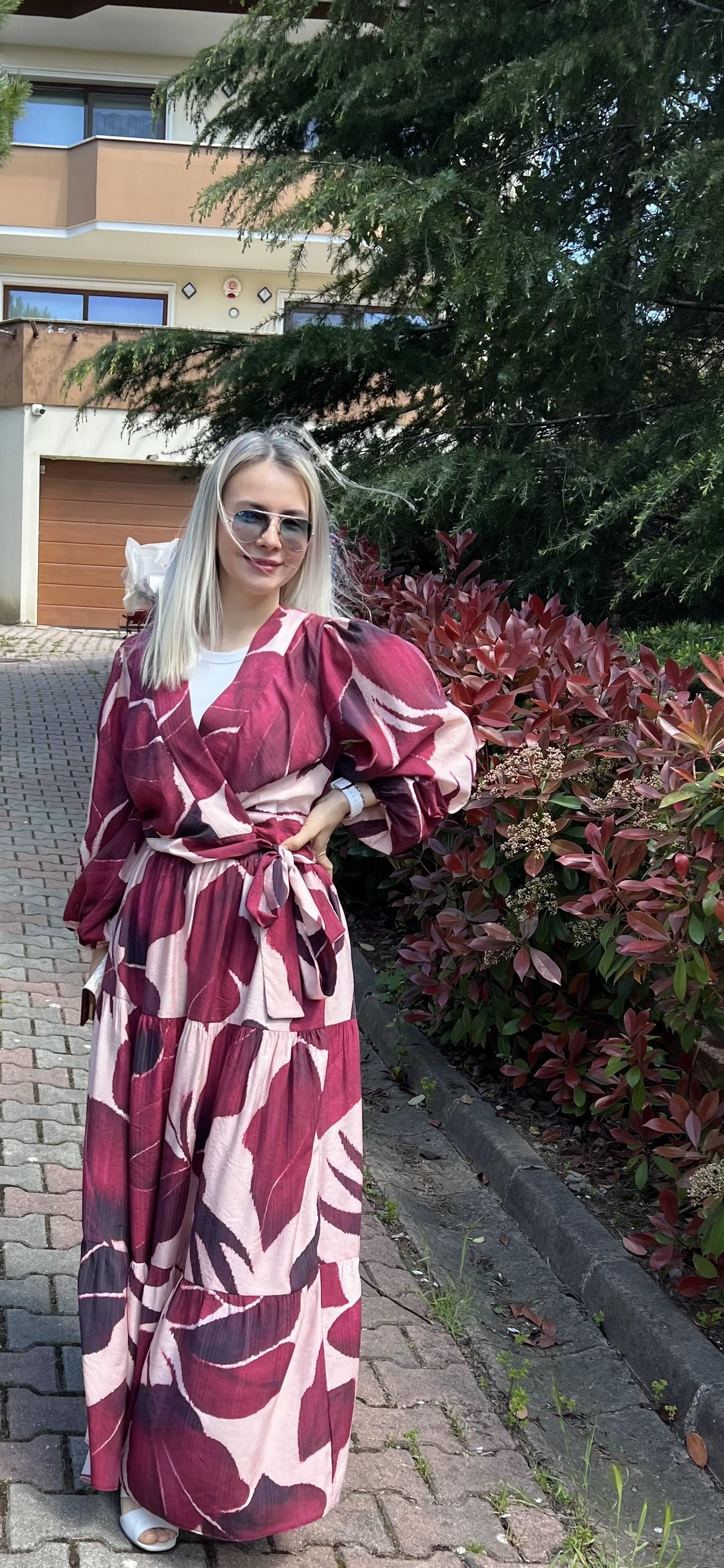 Bağlamalı Bluz ve Etek Tasarım İkili Takım Tesettür Uyumlu Takım