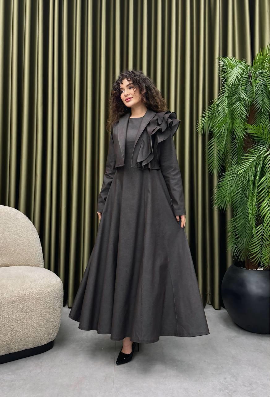 Bella Denim Ceket & Jile Tesettür Uyumlu İkili Takım