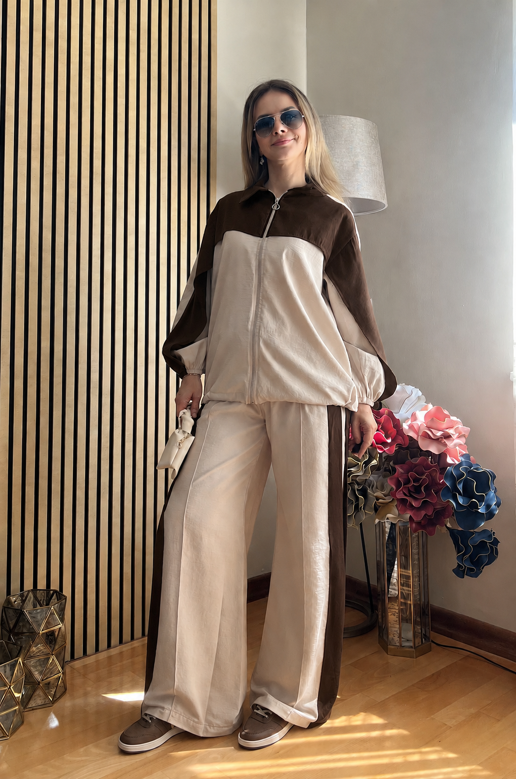 Siena TNCL Kumaş Fermuarlı Oversize Kadın İkili Takım