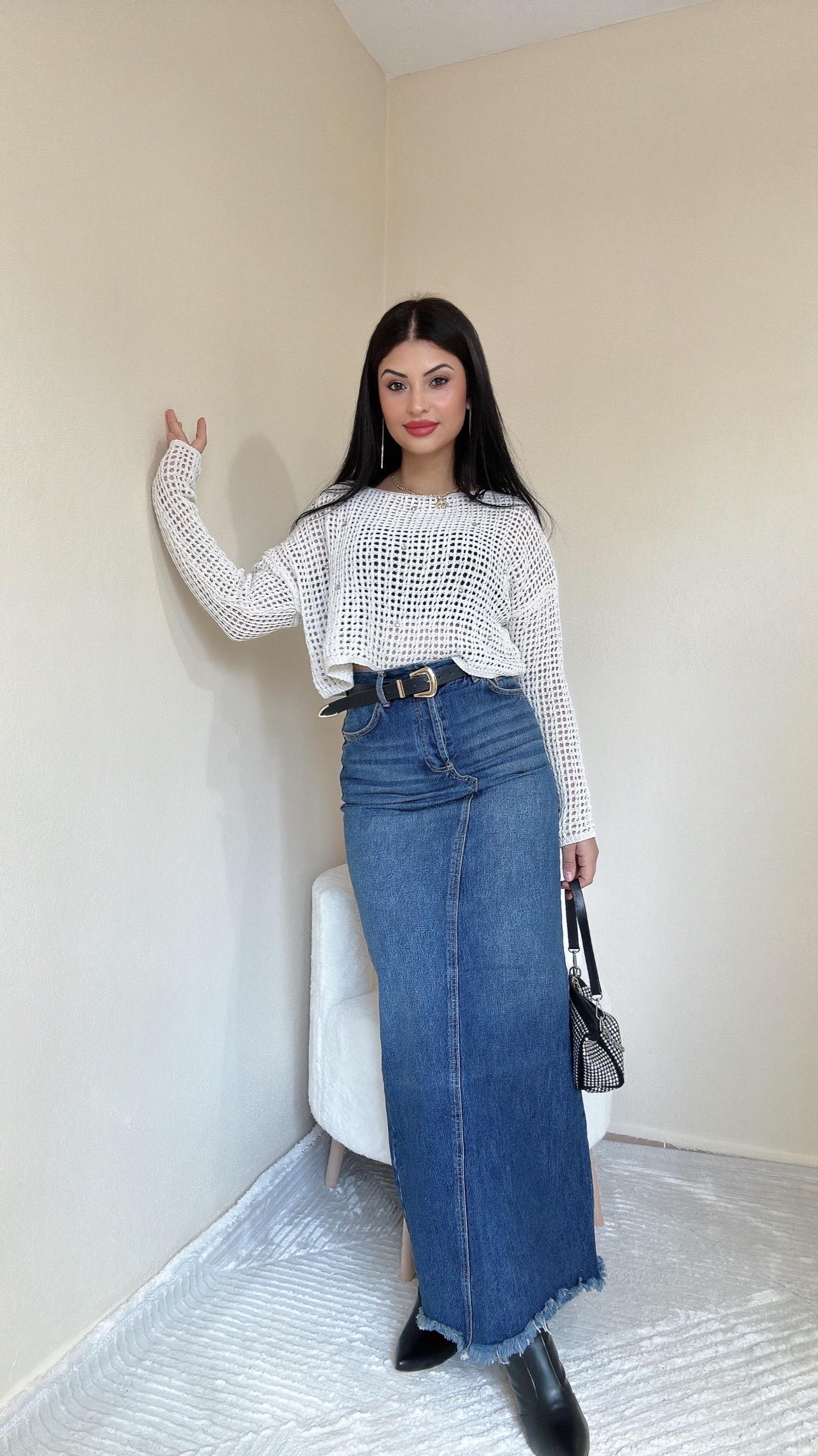 Aleysia Denim Kalem Etek