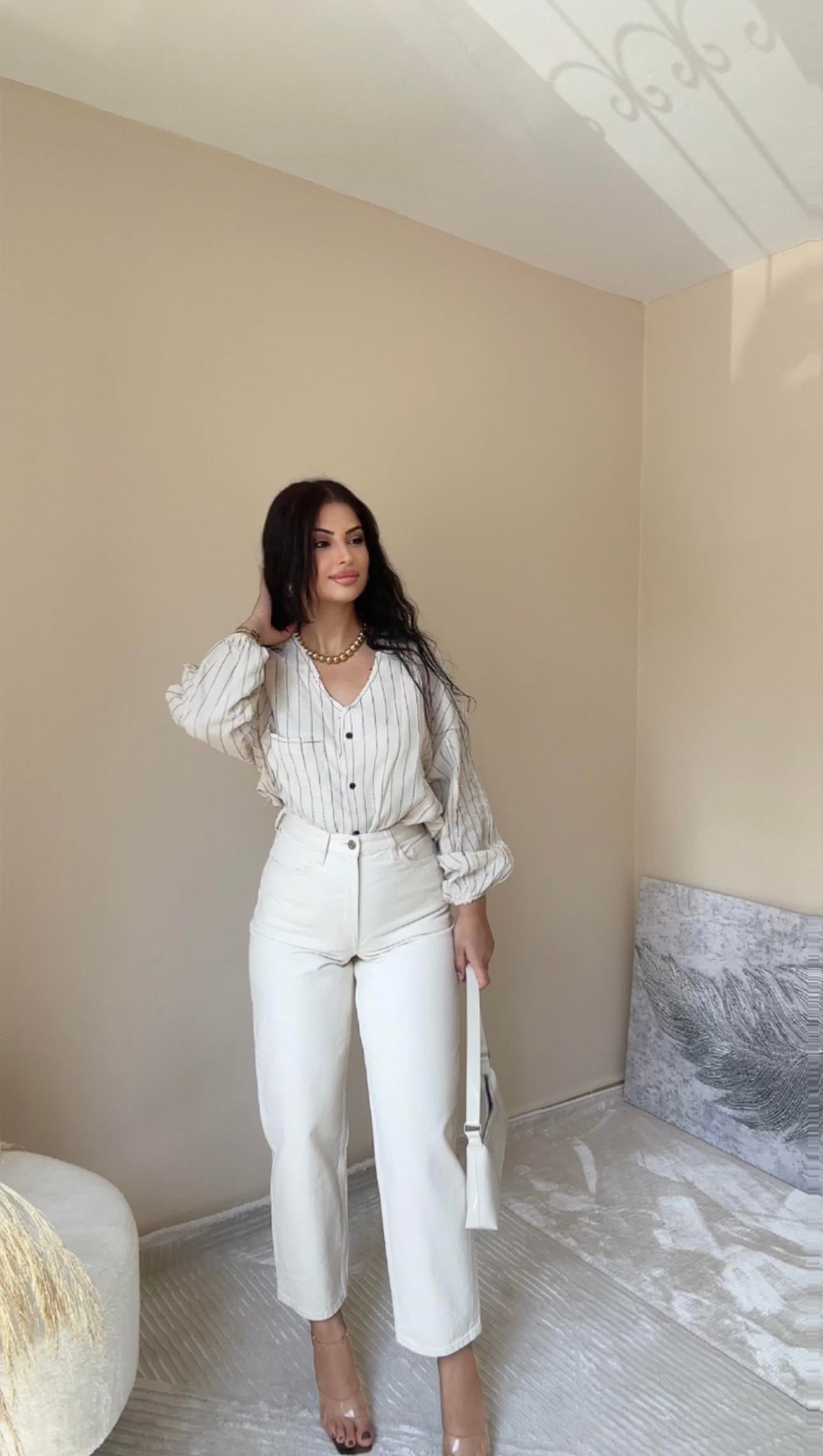 Bias Krem Slouchy Jean 