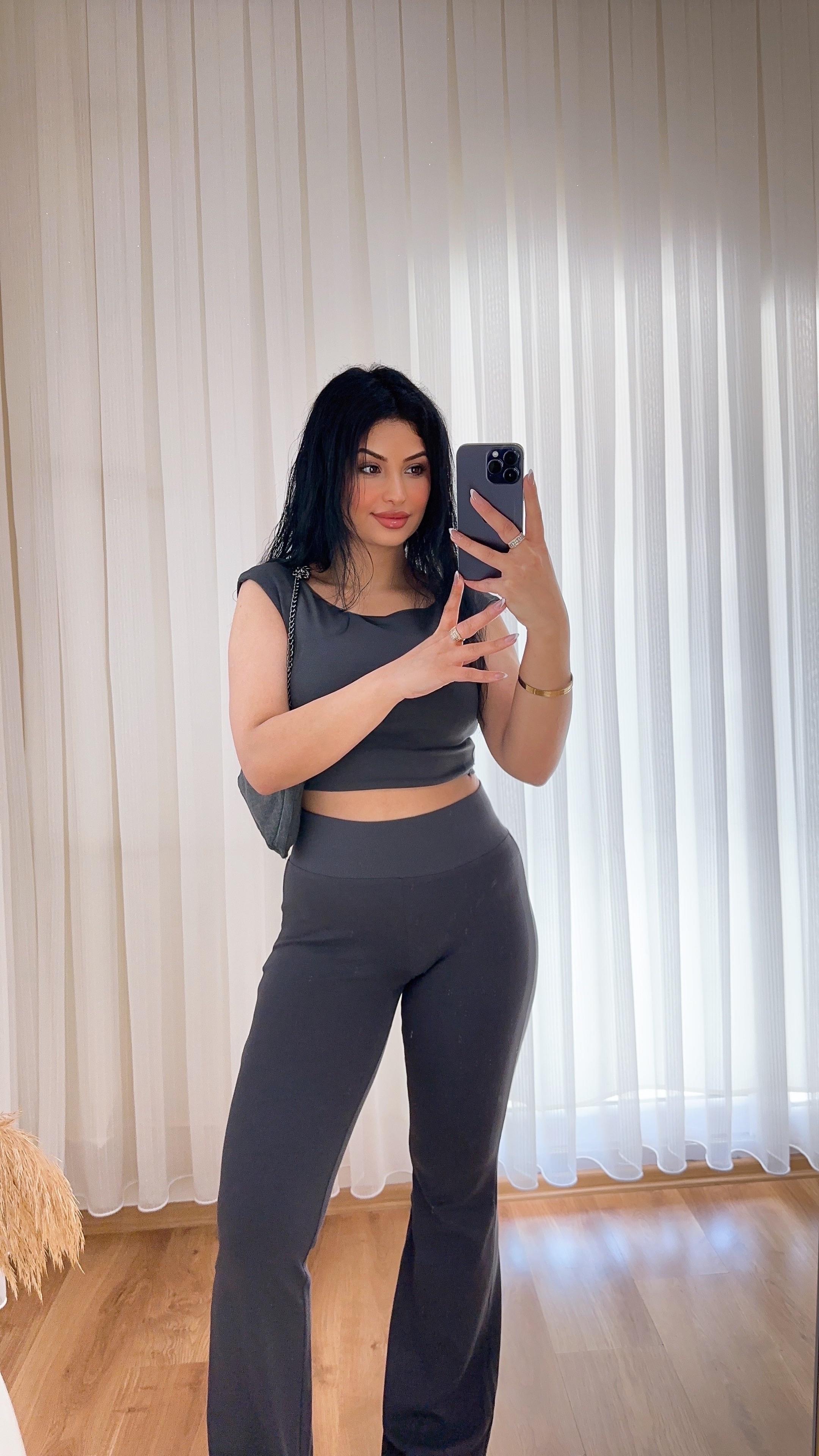 Brea İspanyol Pantolon Crop Spor Takım