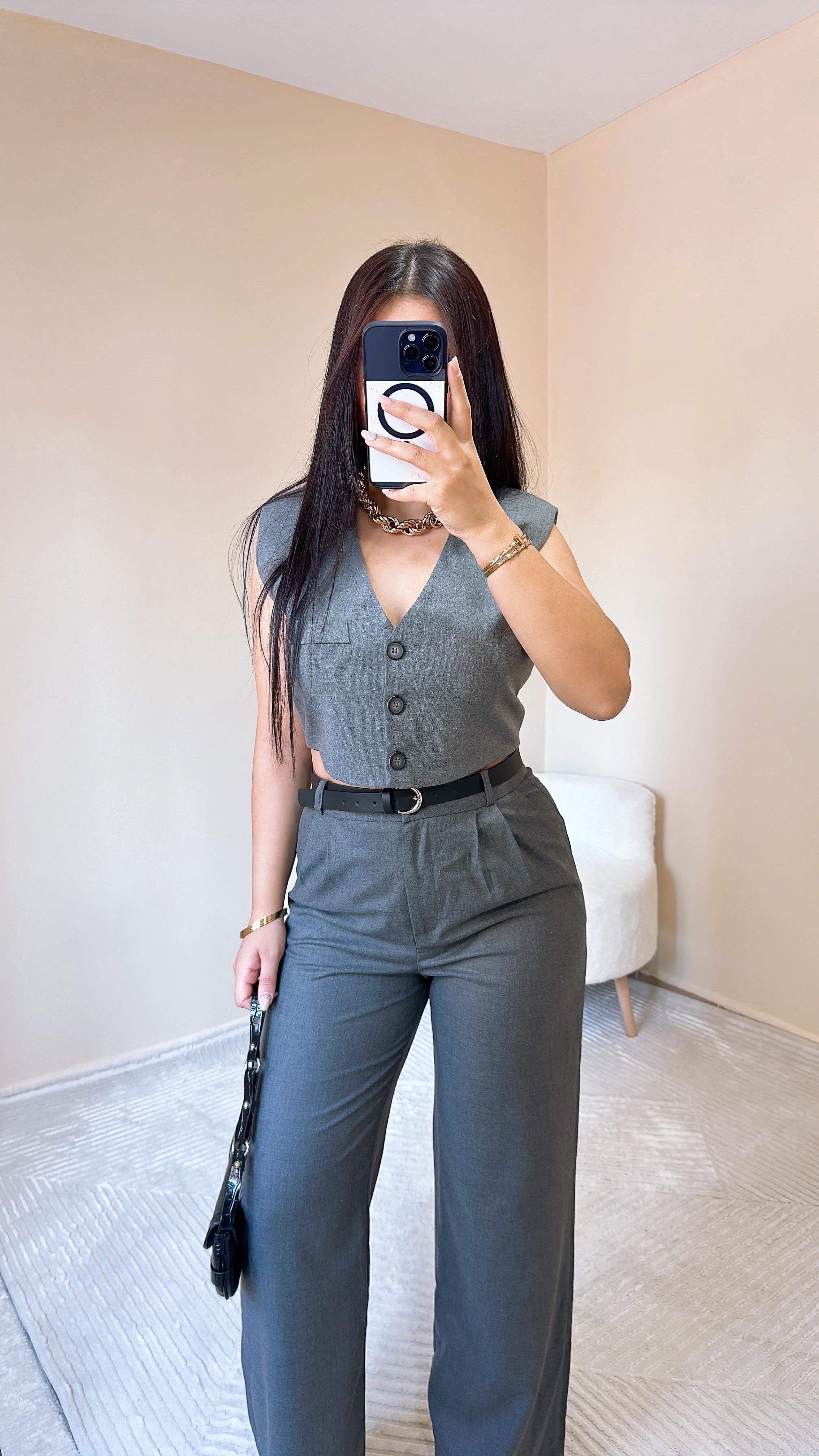 İtalian Vatkalı Crop Yelek