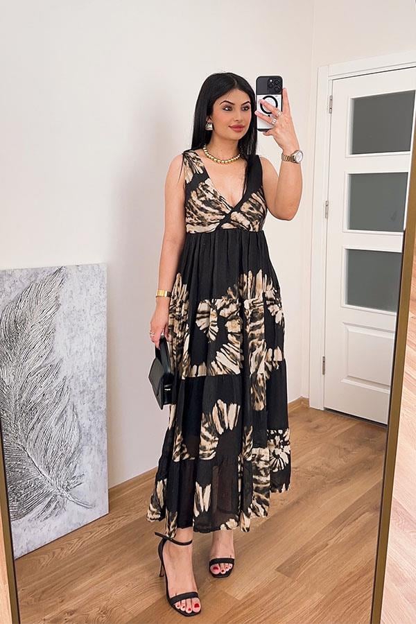 Kalın Asklı Batik Elbise