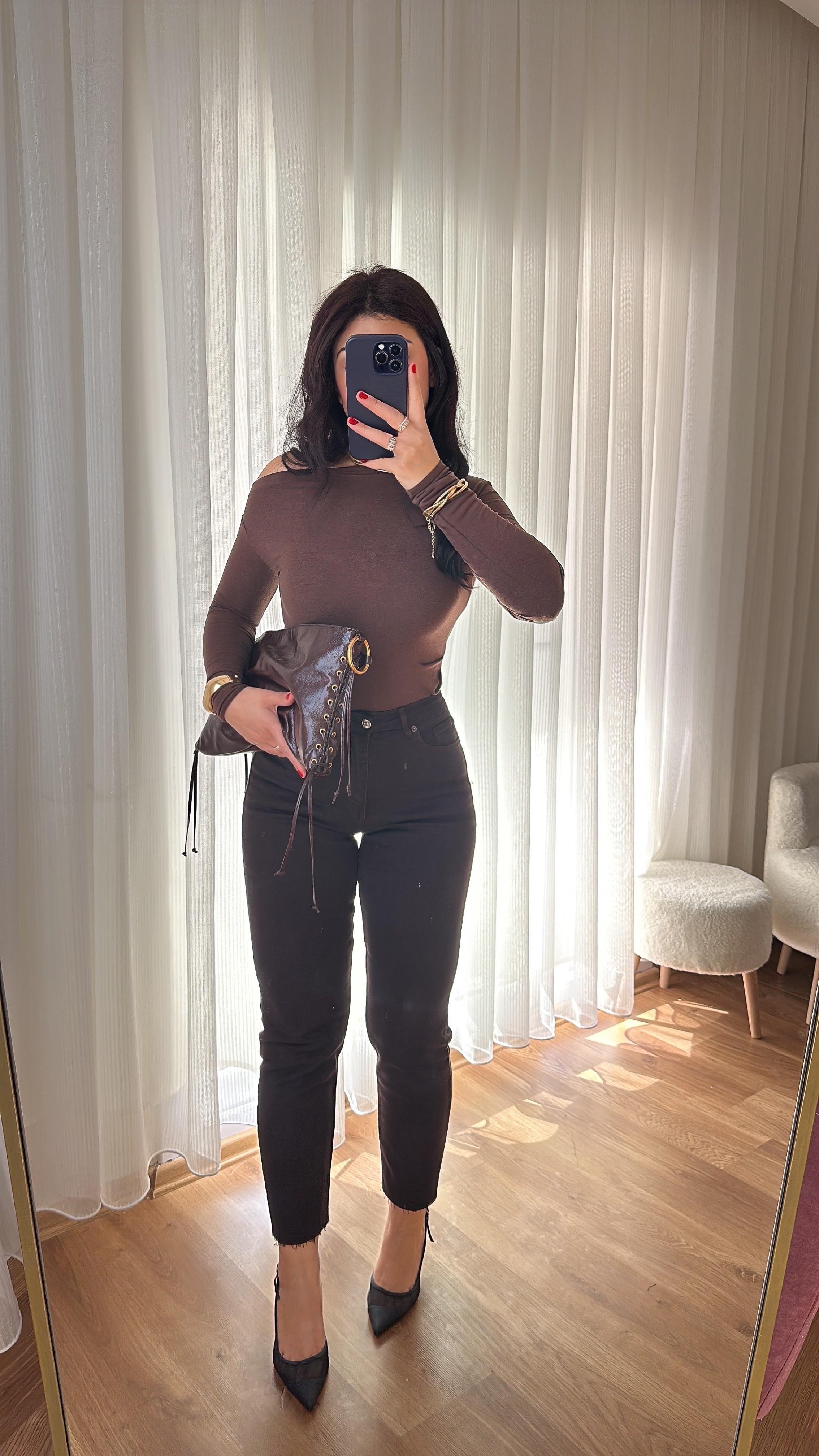 Kate Marka Model Kahve Flare Jean