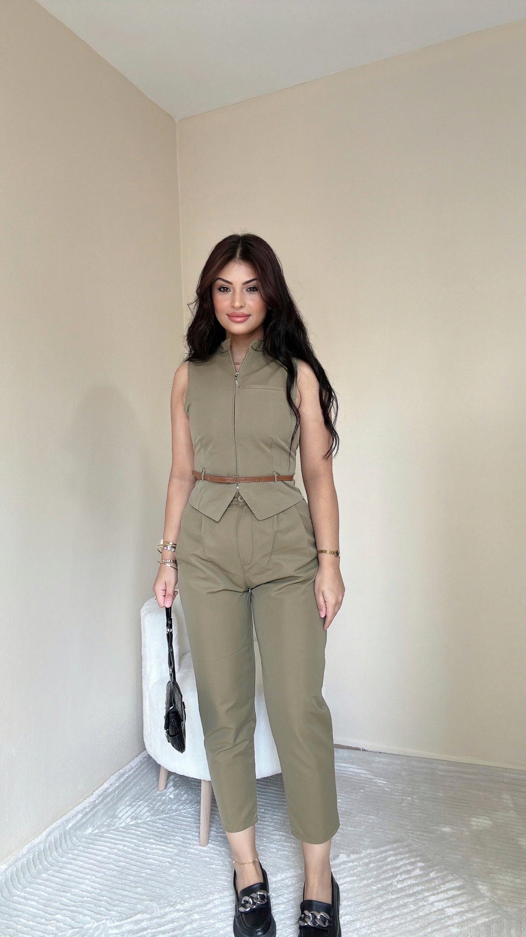 Modest Gabardin Kumaş Takım - Haki
