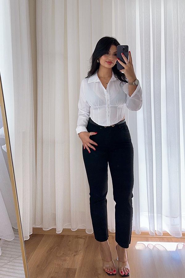 Zr Marka Siyah Flare Jean