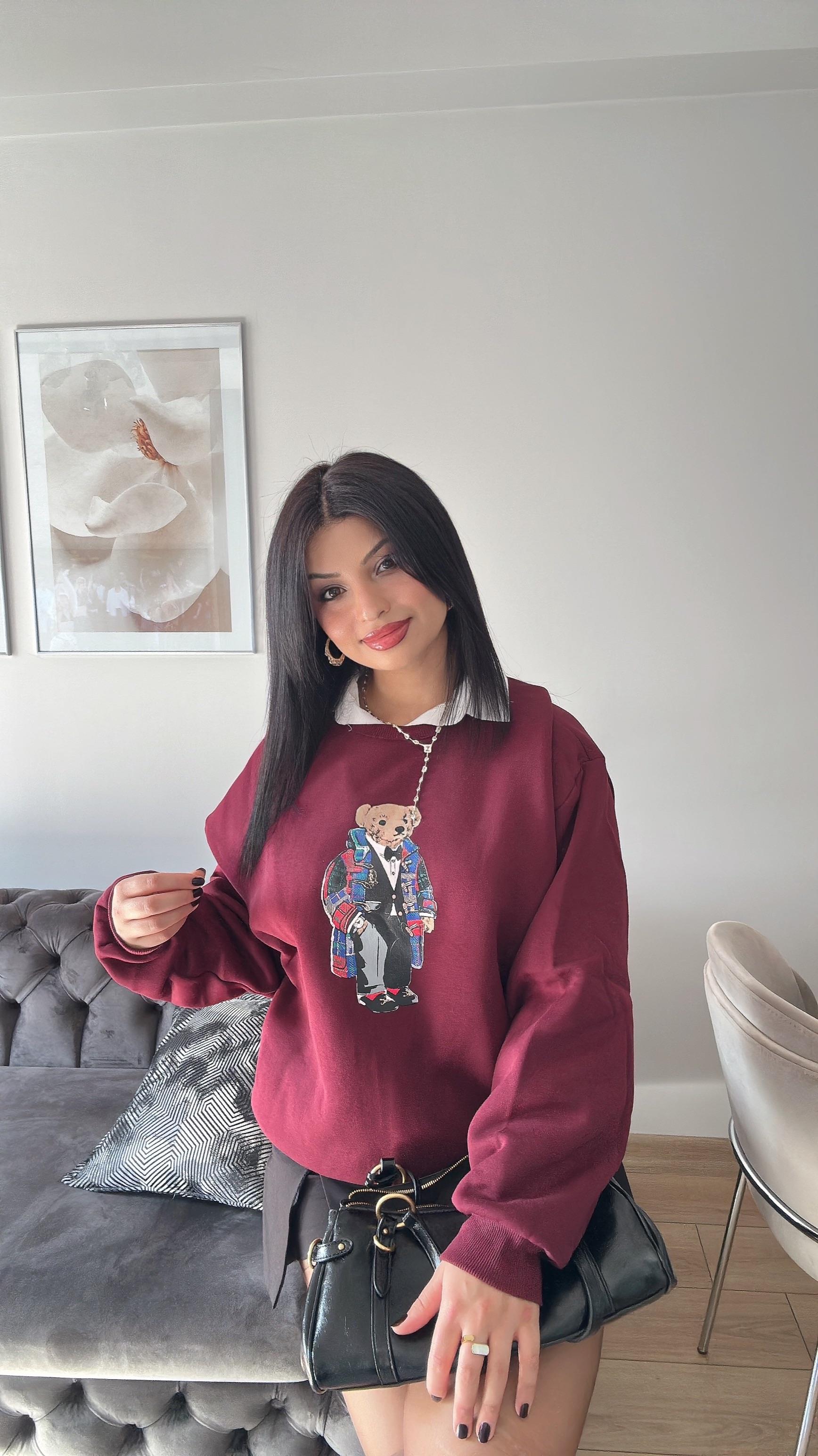 3 İplik Şardonlu Baskılı Sweatshirt