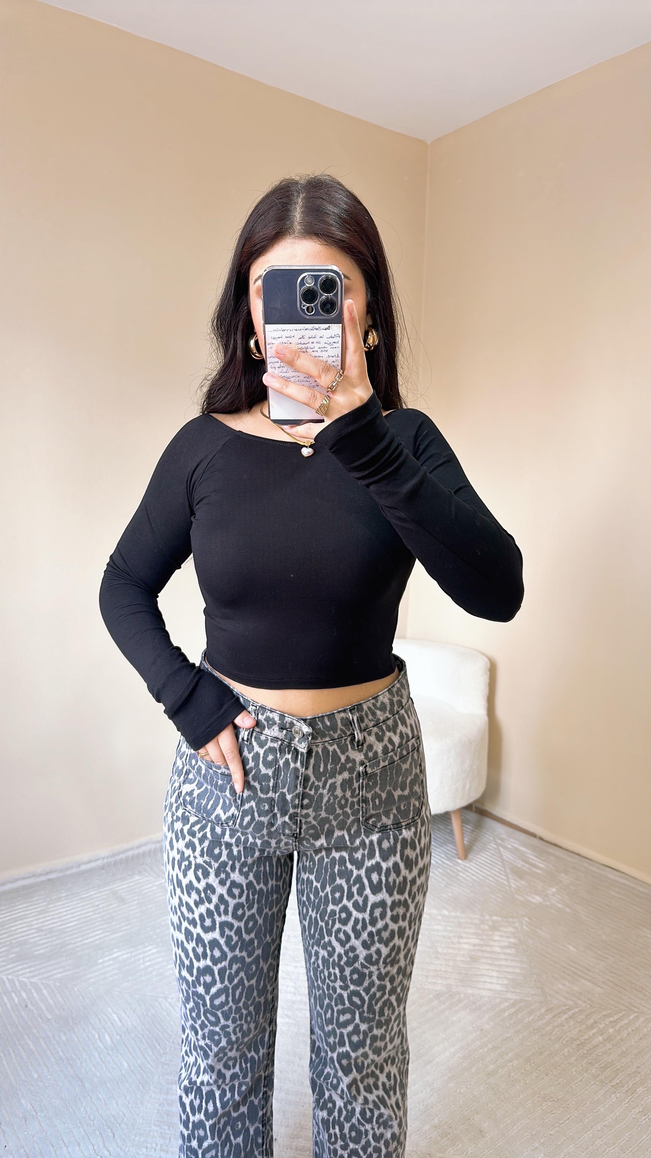Nieal Sırt Dekolteli Siyah Body