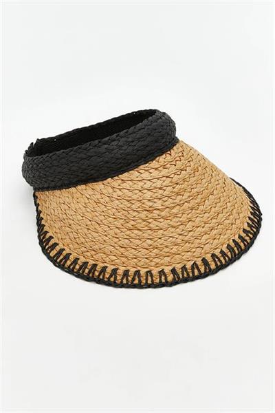 Dipmoda kadın camel hasır vizör şapka DPMHT09