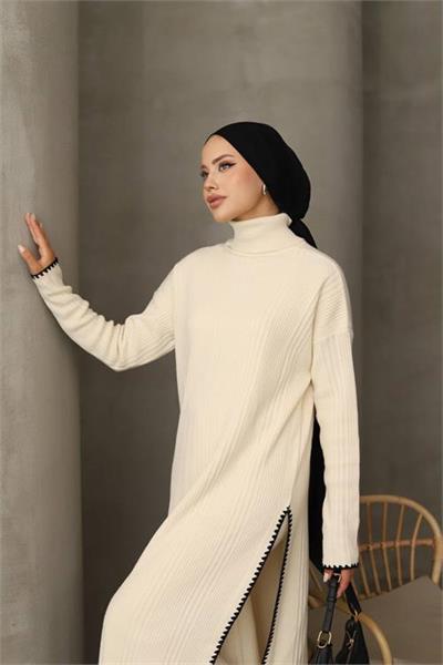 Dipmoda kadın pantolon tunik ikili tesettür takım NMS020 