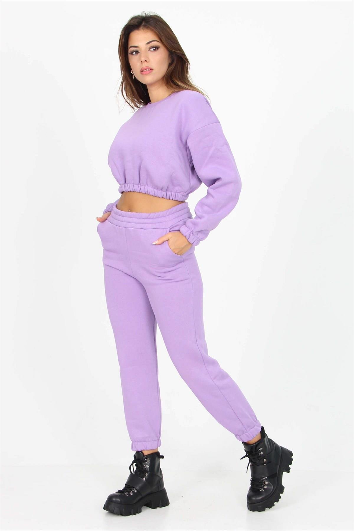 Dipmoda kadın bisiklet yaka yeni sezon eşofman takımı DPTB001