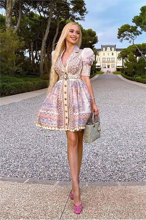 Dipmoda kadın keten zimmerman model elbise DPEMP2471