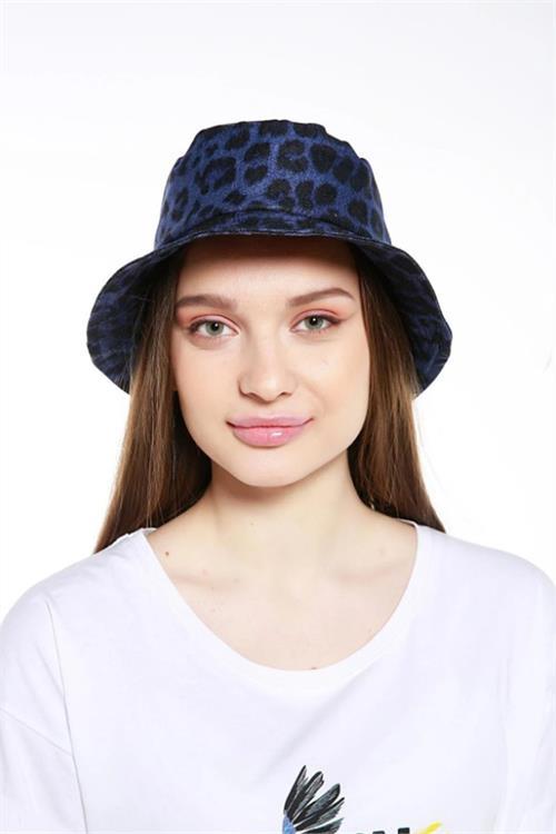 Dipmoda kadın leopar desenli balıkçı şapka DPAKS019