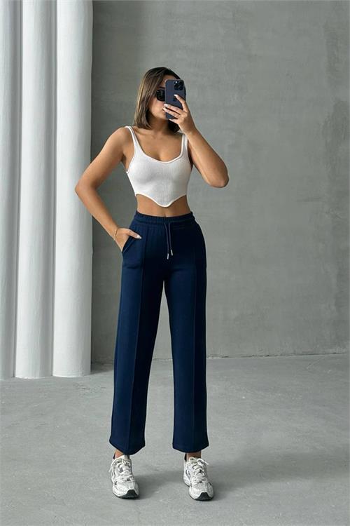 Dipmoda kadın likralı modal kumaş çımalı binici pantolon DPNBG064