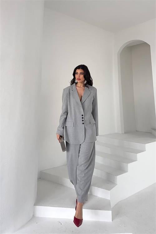 Dipmoda kadın oversize pantolon ceket takım DPMYLK28