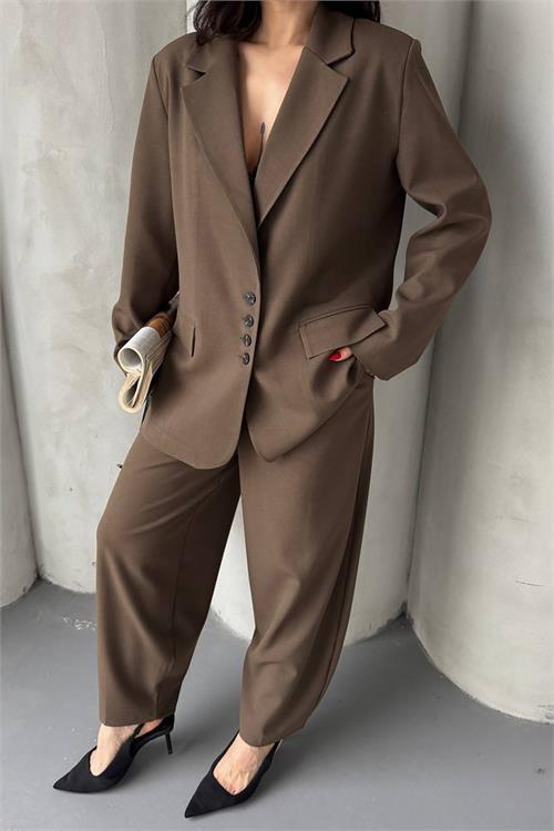 Dipmoda kadın oversize pantolon ceket takım DPMYLK28