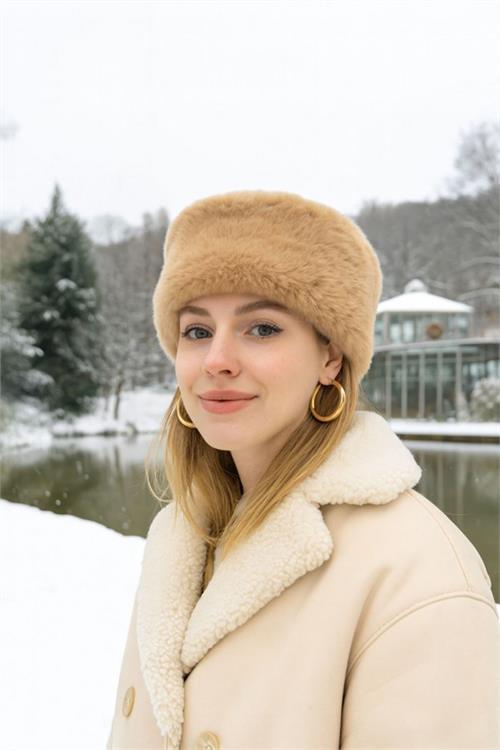 Dipmoda kadın suni kürk rus slav kalpak şapka DPAKS004