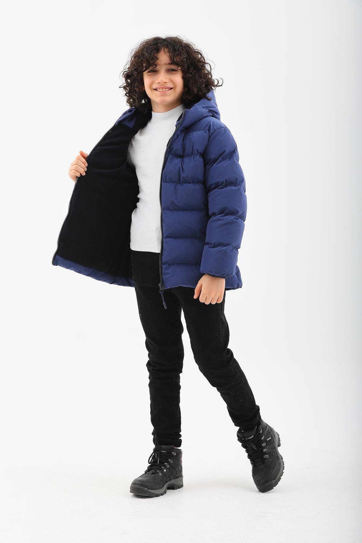 Kız Erkek Çocuk Su Geçirmez İç Polarlı Kışlık Mont & Kaban DPRBC015