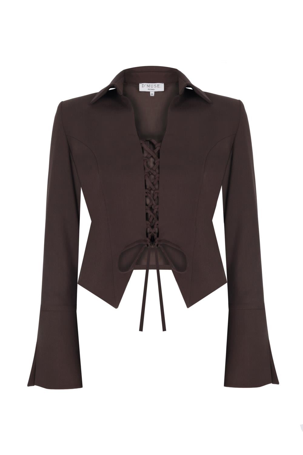 MIRA LACEUP BLAZER BROWN