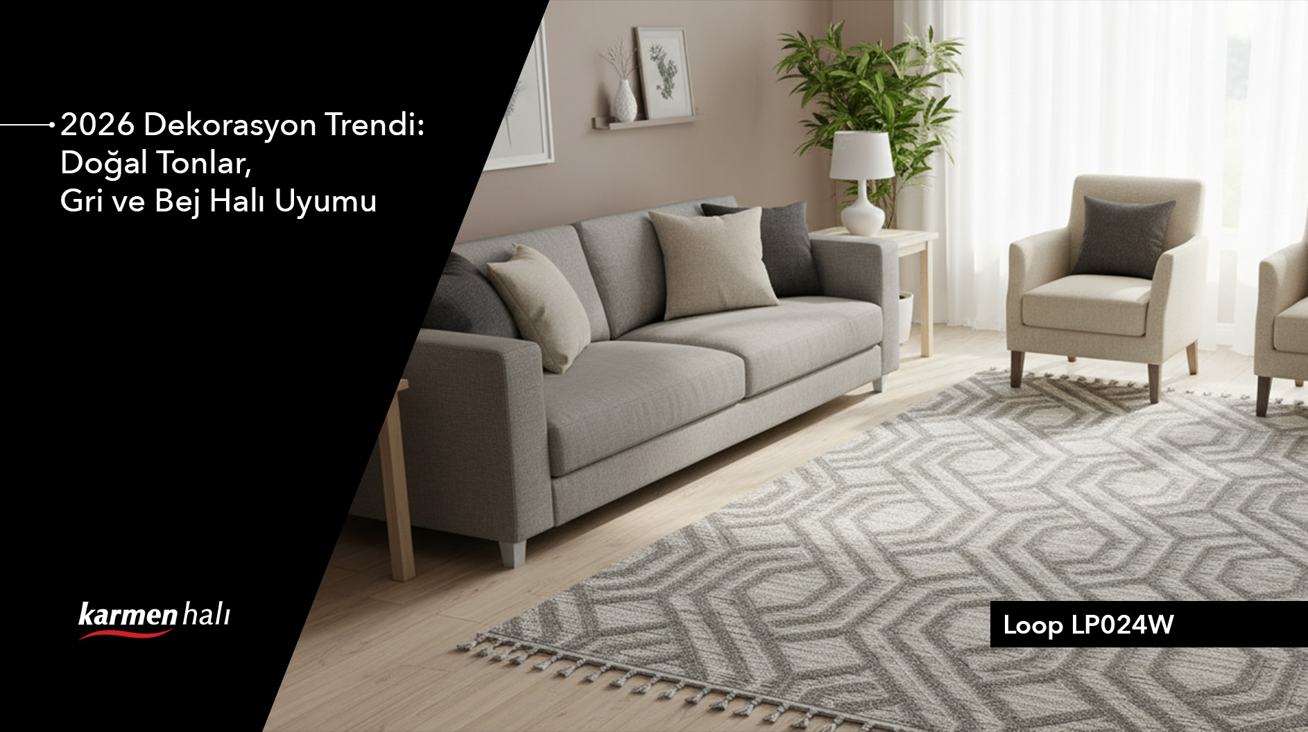 2026 dekorasyon trendlerine uygun doğal sisal halı modeli