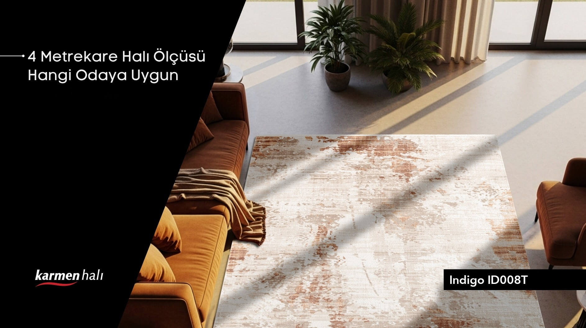 4 metrekare 200x200 cm kare salon halısı