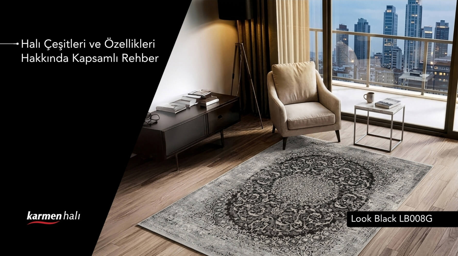 Modern yaşam alanlarında kullanılan farklı dokulara sahip şık halı çeşitleri