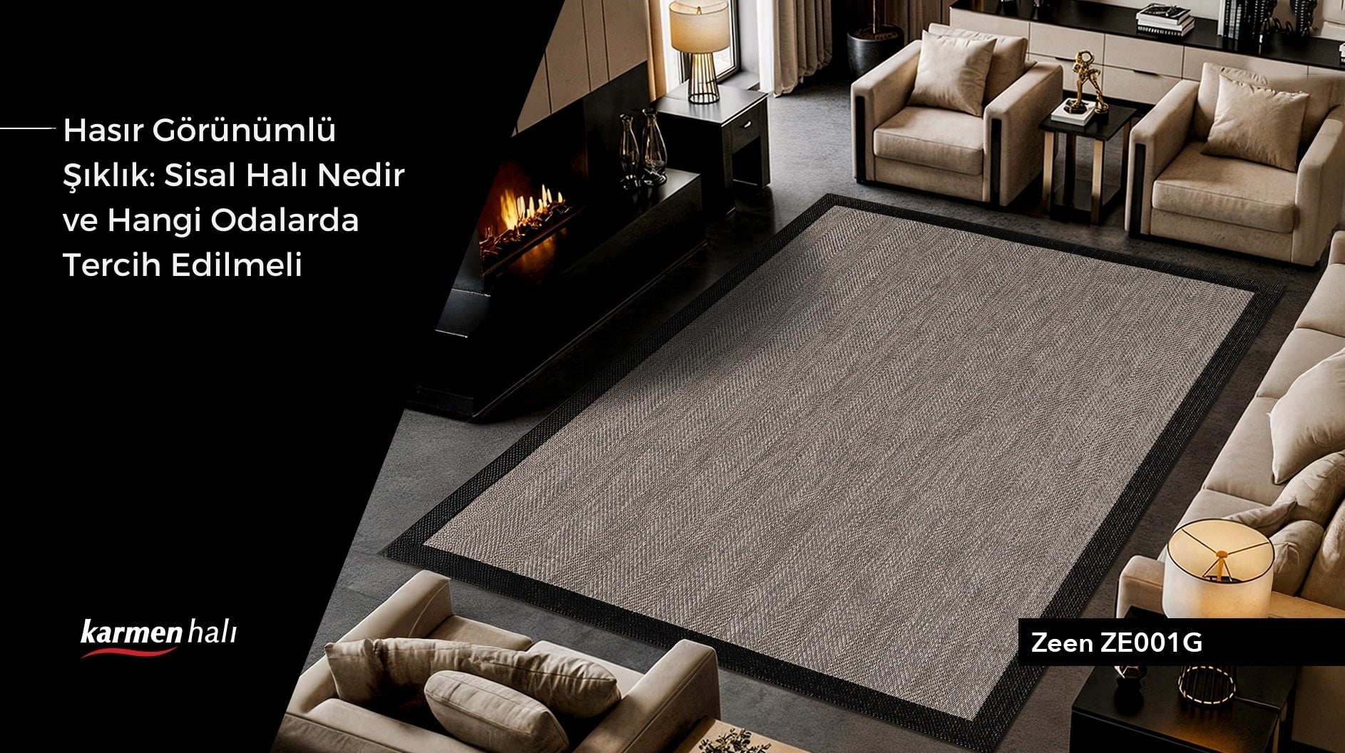 Karmen Halı güvencesiyle bütçe dostu sisal halı fiyatları ve tasarım seçenekleri