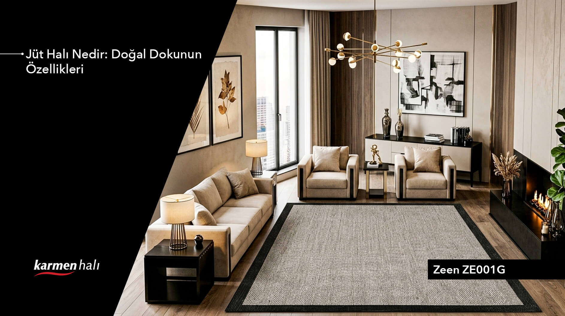 Doğal jüt halı dokusu ve hasır görünüm yakın çekim