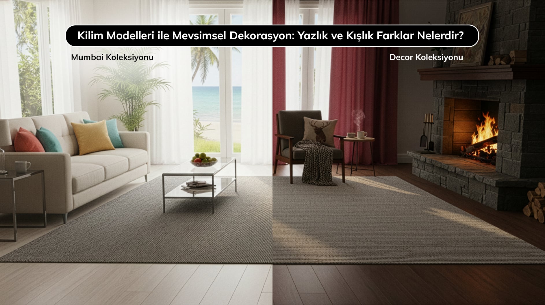 Kilim Modelleri ile Mevsimsel Dekorasyon: Yazlık ve Kışlık Farklar Nelerdir?