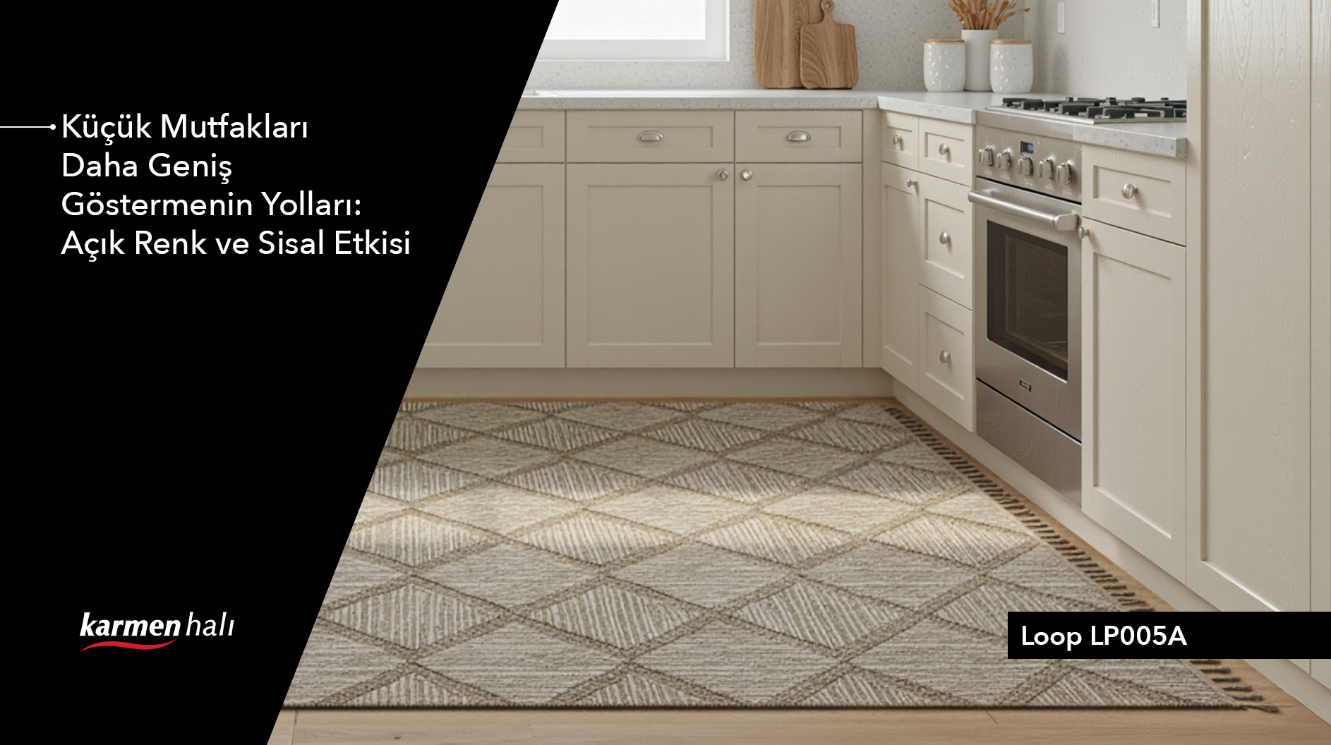 Küçük Mutfakları Daha Geniş Göstermenin Yolları: Açık Renk ve Sisal Etkisi