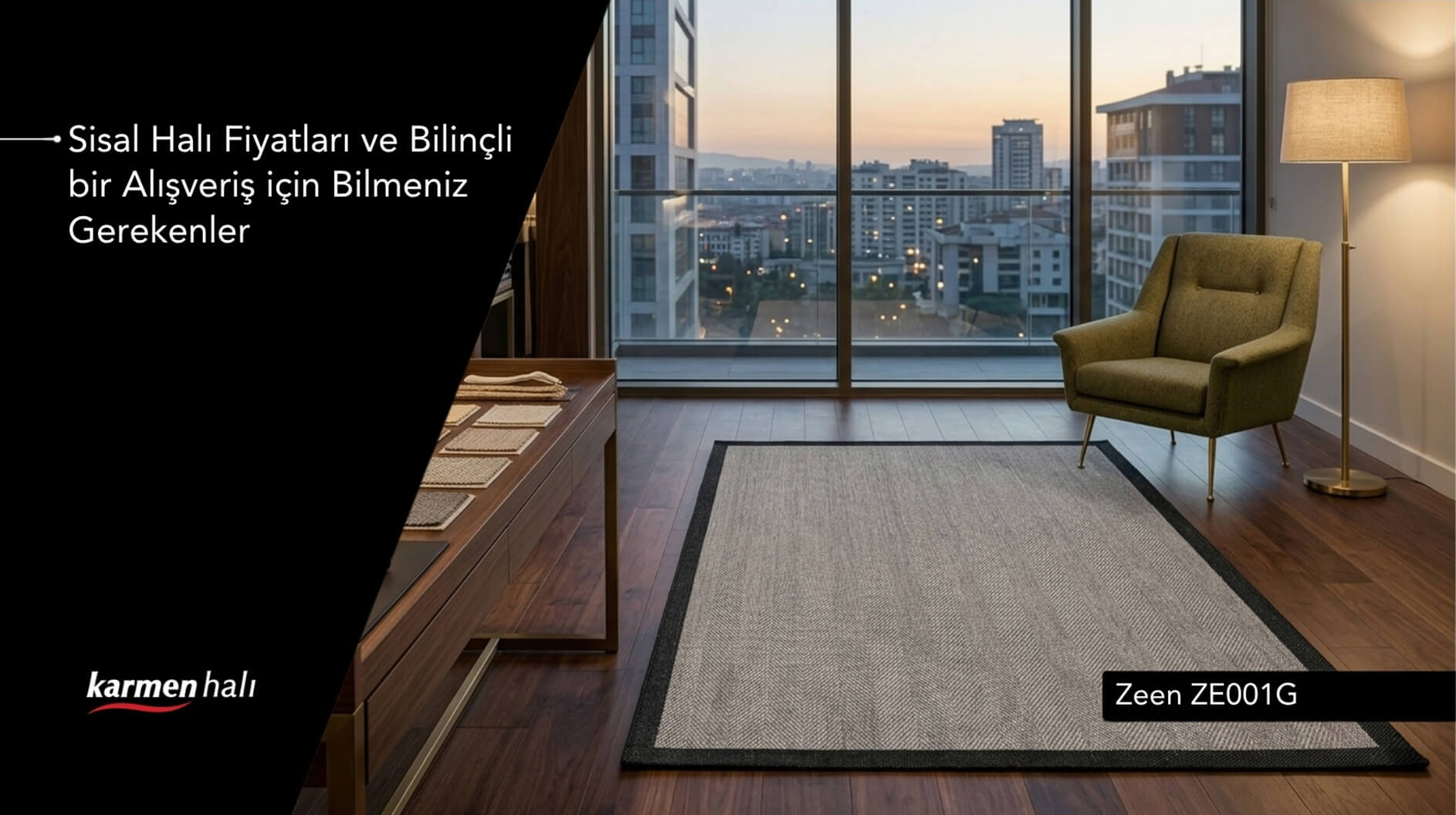 sisal halı oturma odası doğal doku yakın çekim
