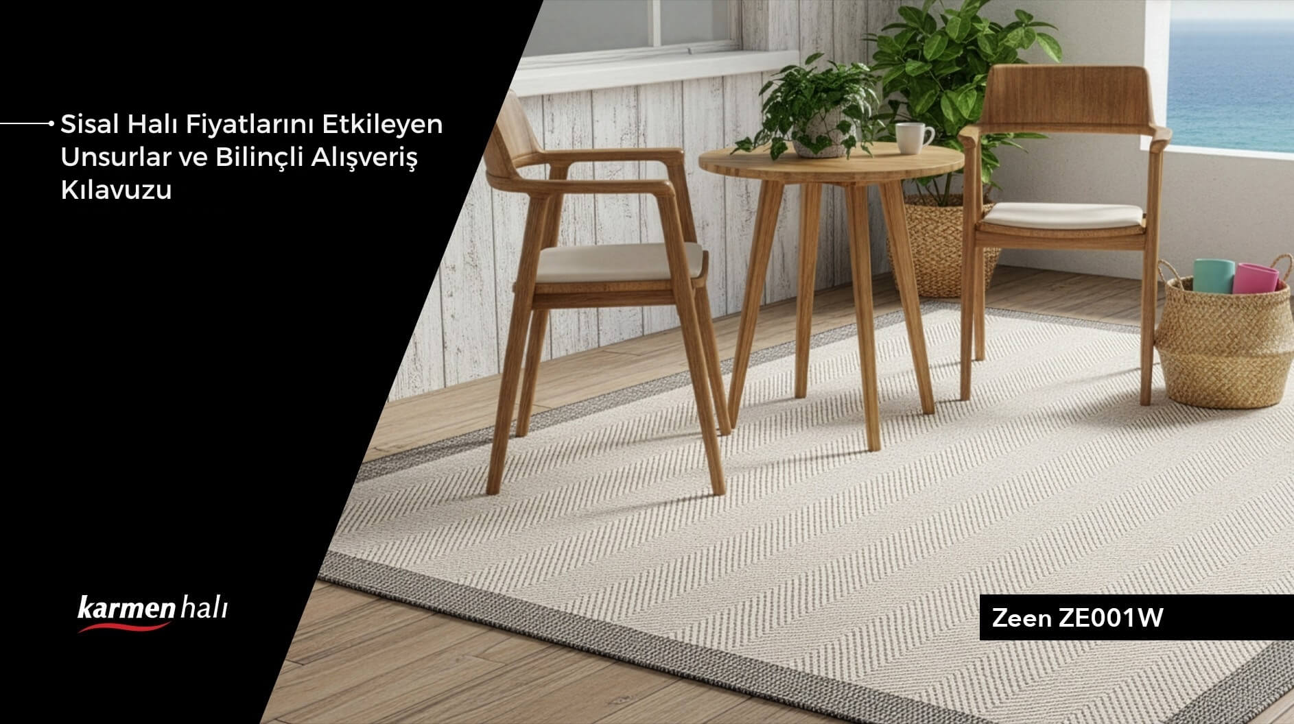 Yaşam alanlarında uzun ömürlü kullanım sunan dayanıklı sisal halı dokusu