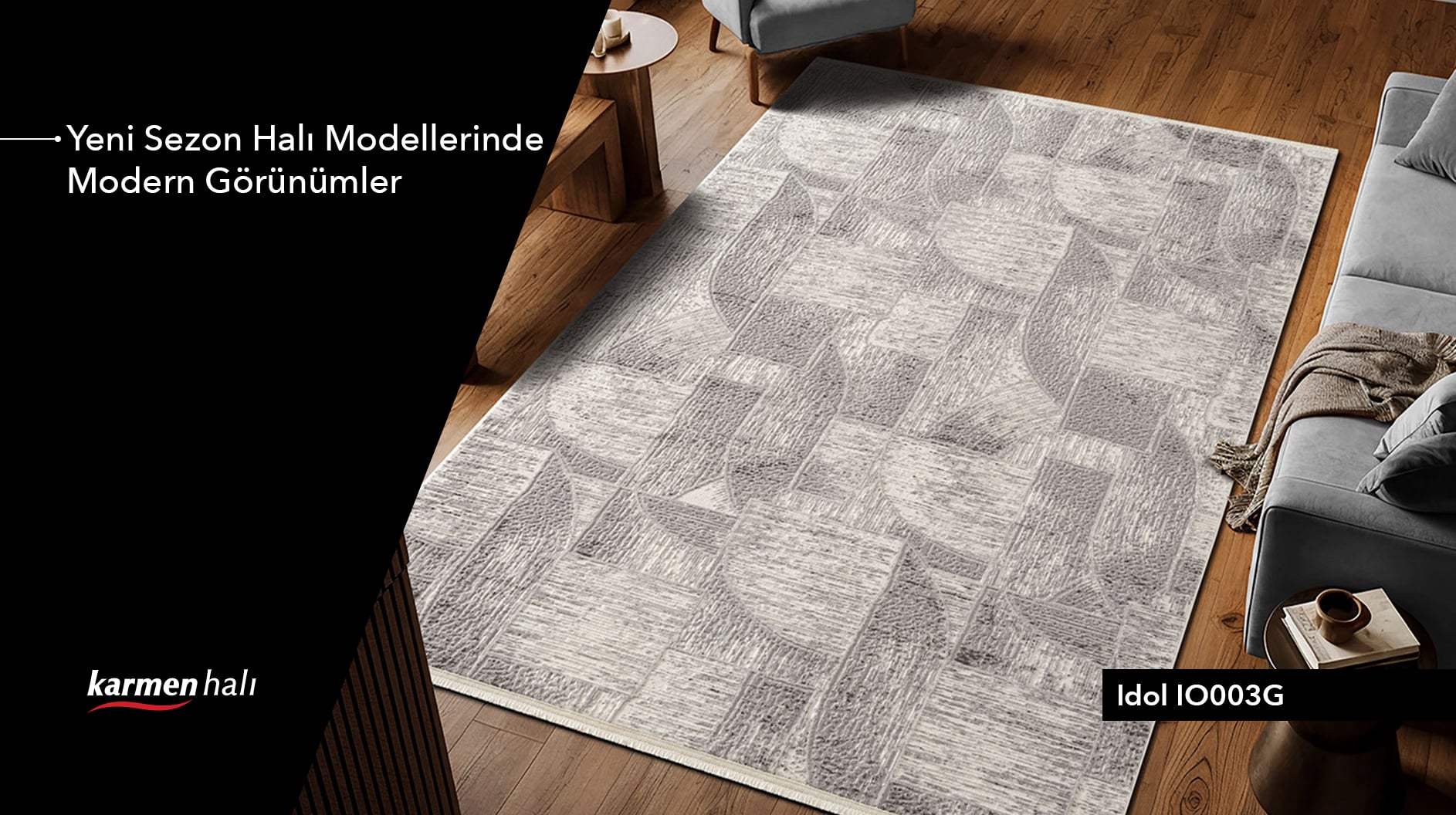Yeni sezon modern dekorasyon uyumlu minimal halı modelleri