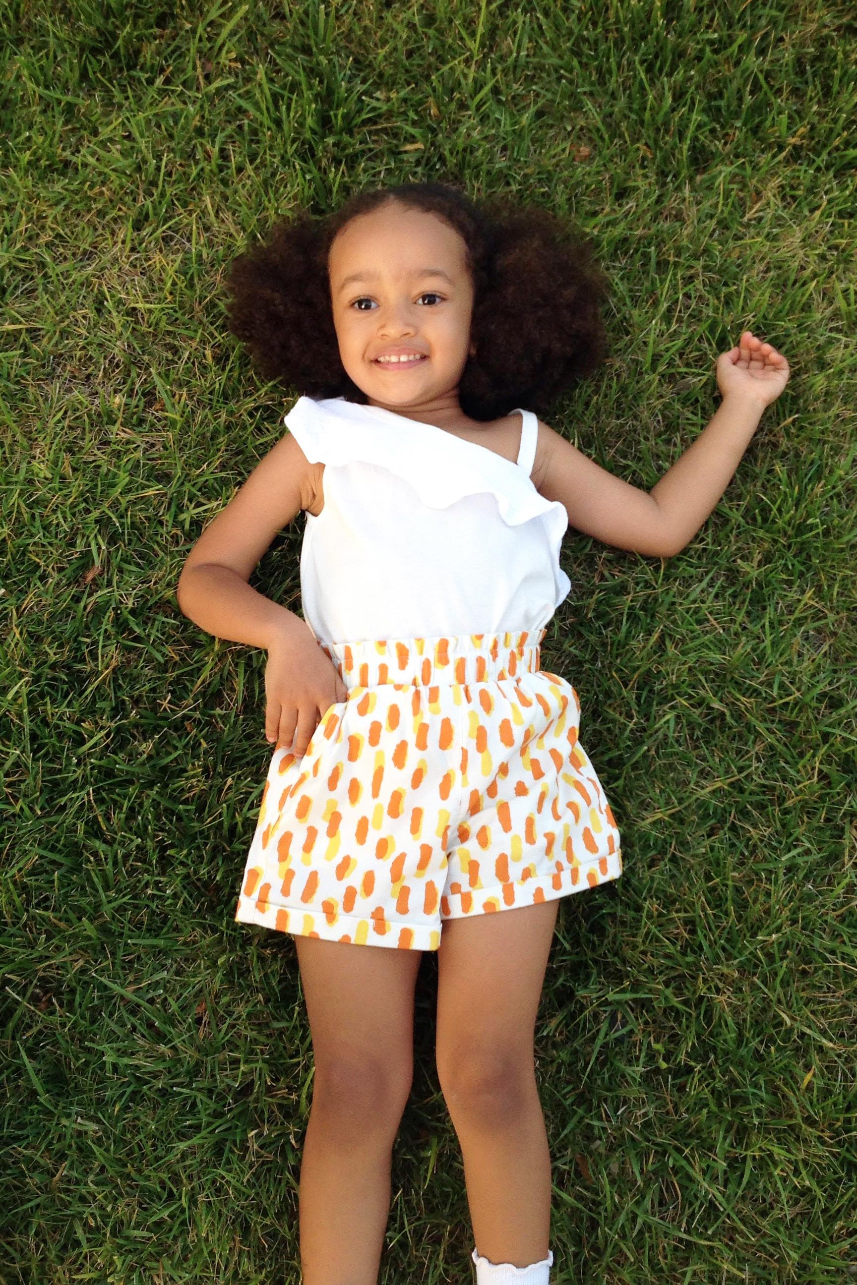 Ekru Tek Omuz Askılı Kız Çocuk Bluz 