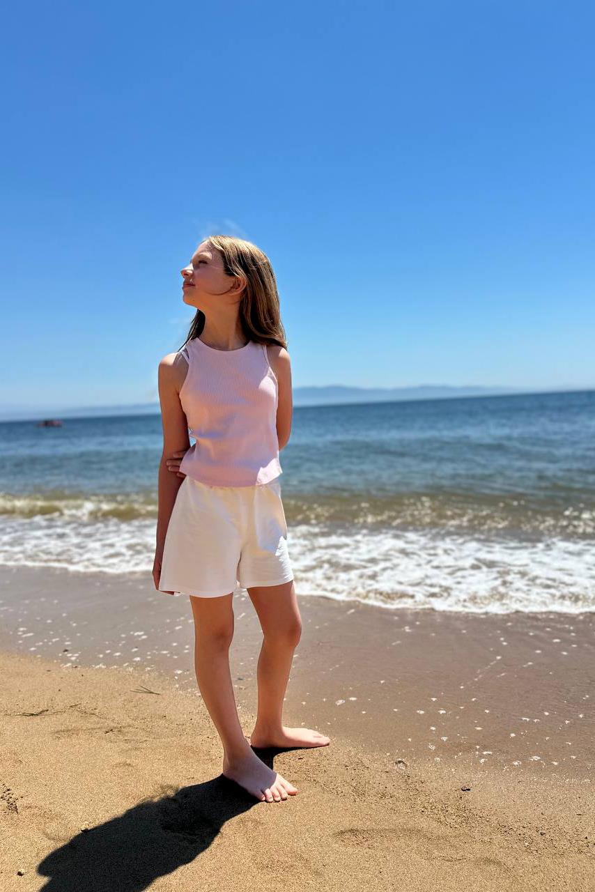 Dalia Ekru Pamuklu Kız Çocuk Şort