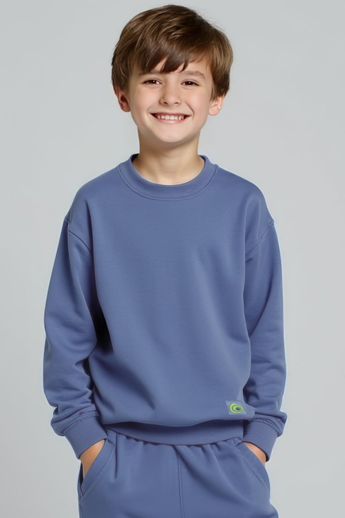 Atter Koloni Mavi Pamuklu Erkek Çocuk Sweatshirt