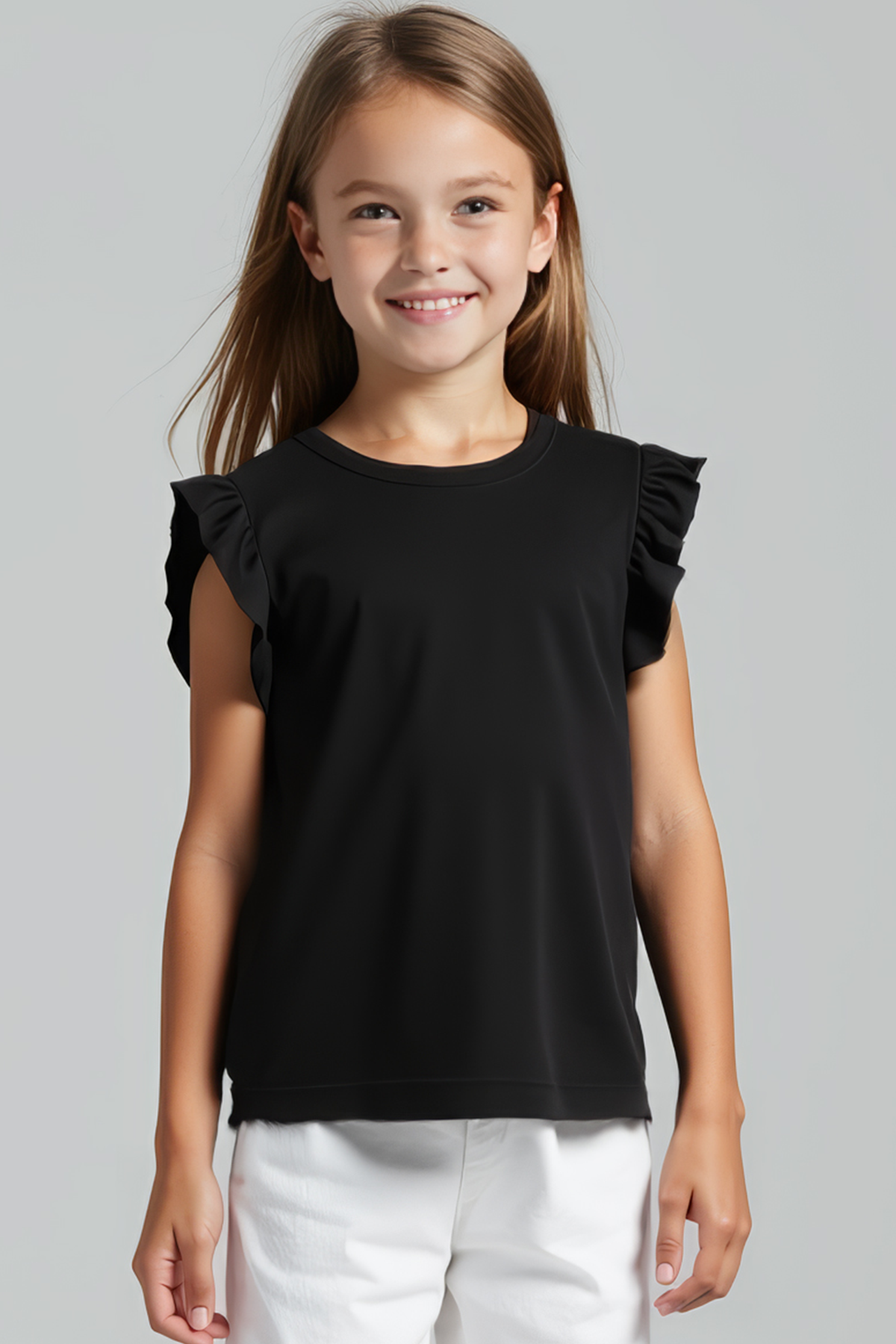 Clara Siyah Pamuklu Kız Çocuk Tshirt
