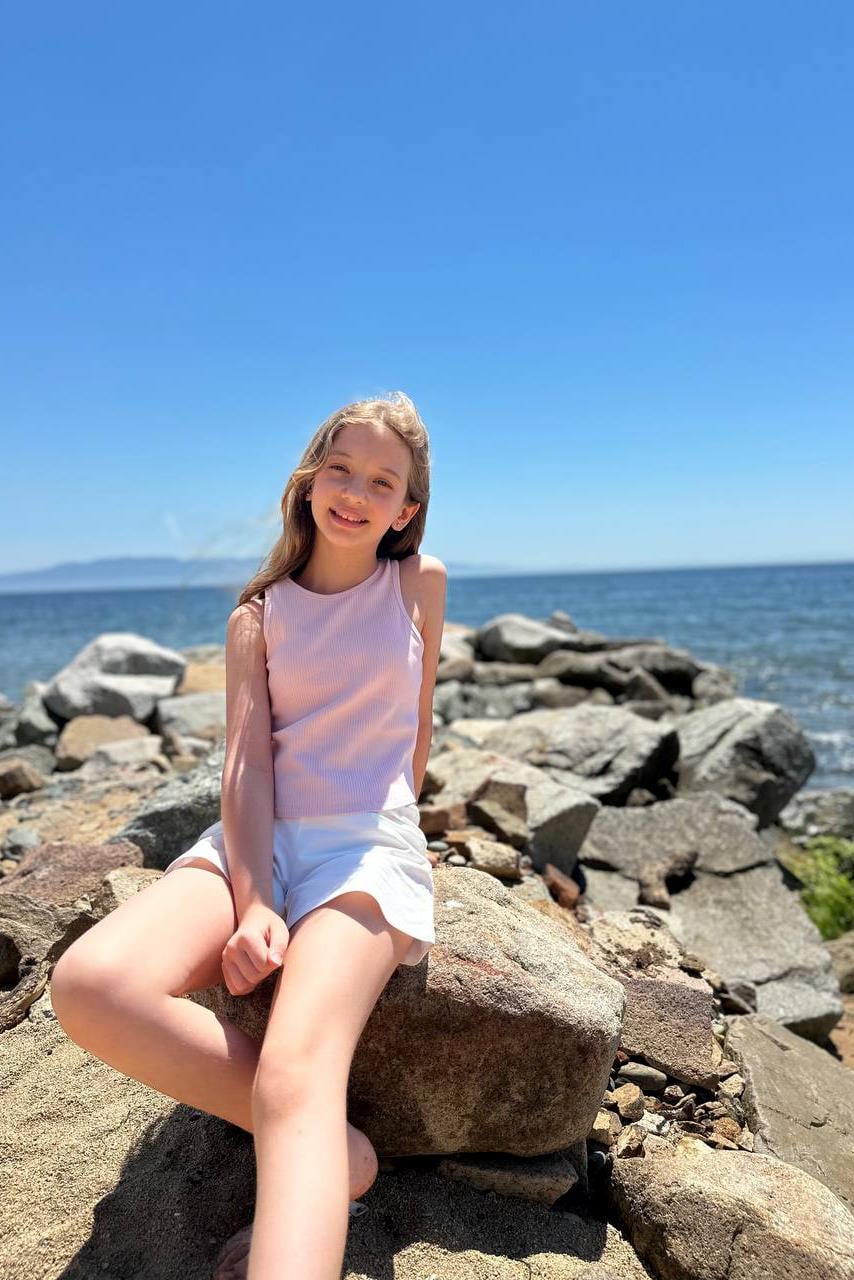 Askılı Fitilli Pembe Kız Çocuk Atlet