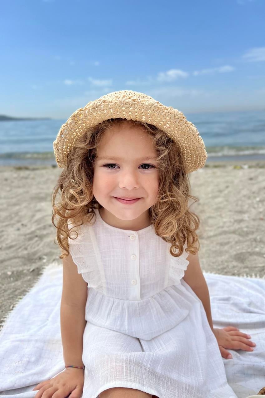 Forbes Ekru Kız Çocuk Elbise